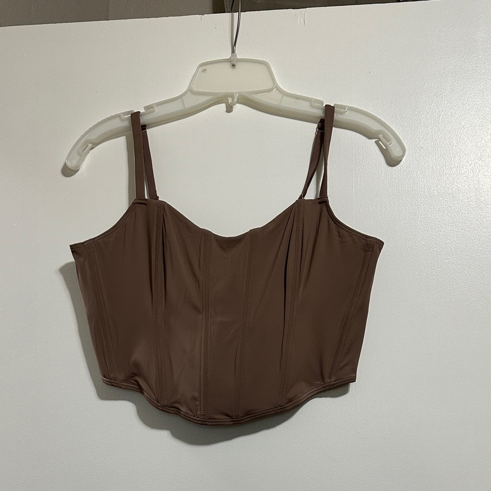 Gilly Hicks Brown Crop Top